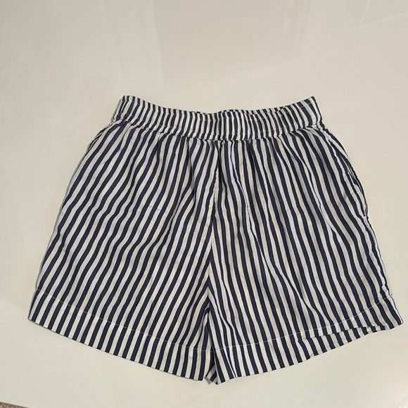 Anthropologie XXS The Wren Boxer Shorts with Navy and White stripes - Picture 2 of 4